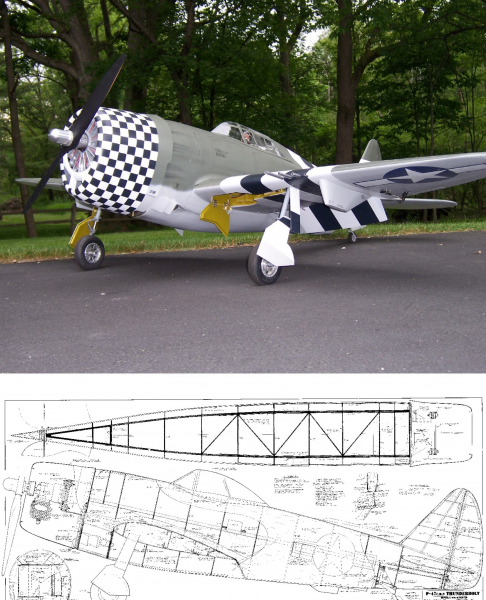 P47 Thunderbolt 2330 mm Ziroli Zusatzholz